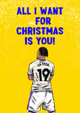 Leeds United Christmas Card - Noah Okafor Card - LUFC Xmas Card created by ZB CREATIVE