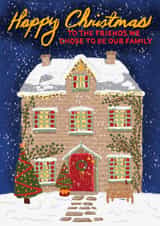 HAPPY CHRISTMAS friends - chose to be family - family Christmas card created by Philippa Elizabeth Illustration