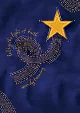 Christmas card - O Holy night lyric - star christian Christmas card created by Philippa Elizabeth Illustration