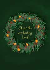 Christian Christmas card - Hark the Herald Angels Sing lyric created by Philippa Elizabeth Illustration
