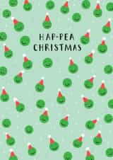 Cute Christmas Card - Hap-Pea Christmas created by Jo Podmore