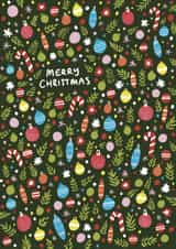 Classic Christmas Card - Baubles created by Emma Enticknap