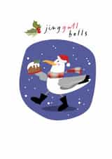 Funny Christmas Card - Seagull - Jingle Bells created by Pink Pig