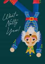 Whimsical Pun Nutcracker Christmas Card-Nutty Year created by Jackie Crawford