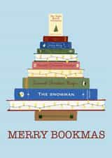 Pretty Christmas card for book lovers – Merry Bookmas created by Pen & Pickle 