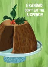 Grandad, Christmas pudding, merry Christmas created by Rebecca Grantham