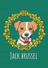 FUNNY CHRISTMAS CARD FOR A DOG LOVER - JACK BRUSSEL created by Calina Ho