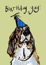 Cute Birthday Card - Basset Hound created by Harriet Lowther