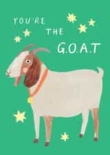 Greatest of all Time Goat Card created by Chinchi Things