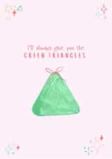 Green Triangles Christmas Card created by Ellie MH Designs