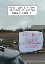 Funny Birthday Card - Kitchen Turd - Road Sign created by OBJECTABLES