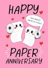 Cute 2nd Anniversary Card for Husband or Wife created by Chipper Prints