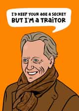 Funny Birthday Card - Richard E. Grant  - The Celebrity Traitors created by Woody's Design