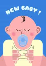 cute new baby, mum and dad, new parents. New baby ! created by @simonwelchillustration