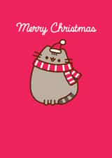 Cute Christmas Card - Pusheen - Scarf And Hat created by Hype Cards