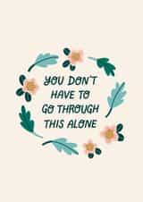 Heartfelt Sympathy Card - Not Alone - Baby Loss created by Miscarriage UK