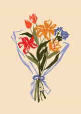 Classic Thinking Of You Card - Bouquet Of Flowers created by Shannon Woodfield Illustrator