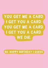 Funny Birthday Card - Card Buying Cycle created by Gem Draws Stuff