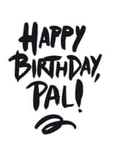 pal Typography Birthday Card 22146 created by David Bombai
