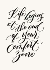 comfort zone Just because Card 1028 created by Leah Chong - Leah Design