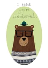 bear wonderful Thinking of you Card 22558 created by Stephanie Nicholson