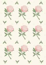 Peony flower Mother's Day Card 23510 created by Lucy McDonald