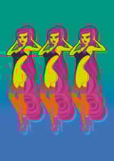 burlesque trio Card 23595 created by Rian Hughes