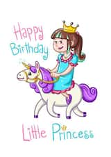 Cute Birthday Card - For Her - Little Princess created by Tina Mailhot-Roberge