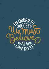 believe lettering Good Luck Card 1204 created by Jimbo Bernaus