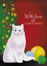 White cat Card 24097 created by Lorraine Stylianou