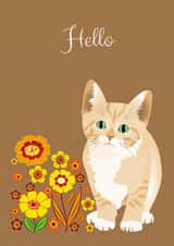 Hello kitten Card 24103 created by Lorraine Stylianou