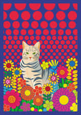 Psychedelic hippy Just because... Card 24107 created by Lorraine Stylianou