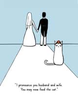 cat cats Engagement & Marriage Card 1628 created by Reigning Cats . . . and dogs