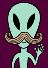 hello alien Just because... Card 24195 created by Alan Rogerson