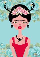 Frida Kahlo Just because... Card 24188 created by Critical T-rex