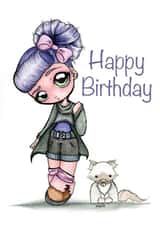 cute kawaii Birthday Card 24407 created by Nandi Forward