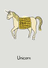 unicorn mythical Good Luck Card 22553 created by Deirdre Spain