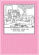 cat party Humour Card 1804 created by On The Prowl Cat Cartoons