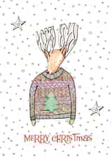 reindeer xmas Christmas Card 24633 created by Vee Hartley