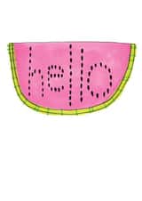 hello watermelon Just because... Card 1992 created by Libby Bothway