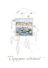 watercolour leaving Retirement Card 24126 created by Sun Pennies