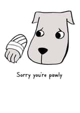 Sorry you're pawly get well soon card created by Reigning Cats . . . and dogs