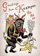 krampus greetings Christmas Card 23410 created by Matteo Farinella