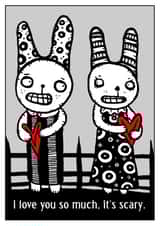 Love scary Valentines Day Card 24755 created by Calan Ree