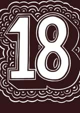 18 eighteen Birthday Card 24203 created by Alan Rogerson