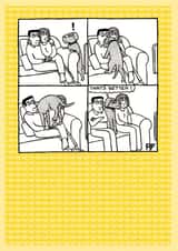Funny Anniversary Card / Valentines Day Card - Comic - Dog - That's Better created by Off The Leash Cartoons by Rupert Fawcett