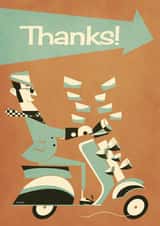 Thanks thank Thank You Card 1340 created by Daviz