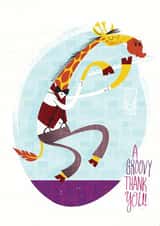 giraffe music Thank You Card 1218 created by Josh Cleland