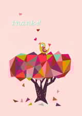 thanks bird Thank You Card 1764 created by Jill Howarth