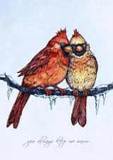 birds romantic Valentines Day Card 22344 created by Anna Stankevich